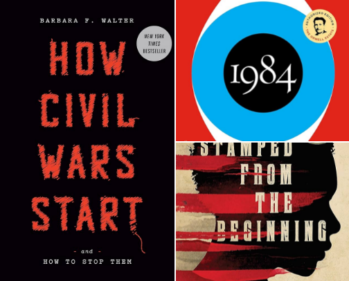 relevant books (some are tbr) cover photo collage