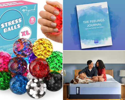 Stress and anxiety management cover photo collage