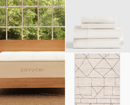 Non-Toxic Linens, Rugs & Home Textiles — Worth Every Minute of the Search cover photo collage