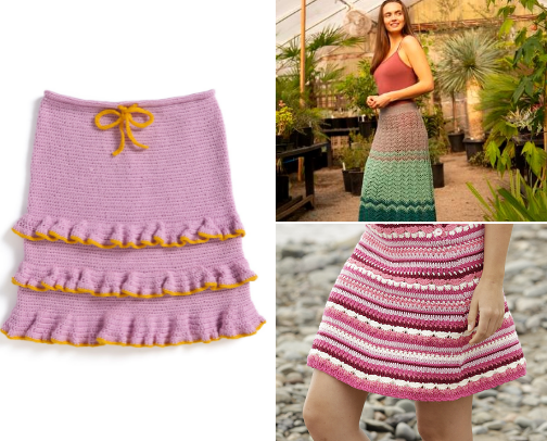 15 Beautiful Crochet Skirts You Can Make This Season cover photo collage