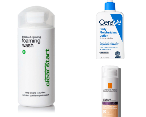Skincare that cleared my skin cover photo collage