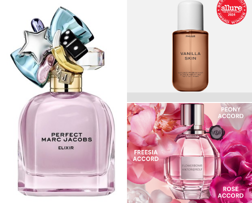 Perfumes and body sprays cover photo collage