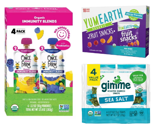 Healthy Kids Packaged Snacks cover photo collage