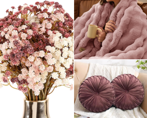 Dusty Rose & Olive Green Bedroom Makeover cover photo collage