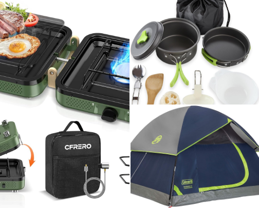 Curated Camping Tools for Cozy Outdoor Moments cover photo collage