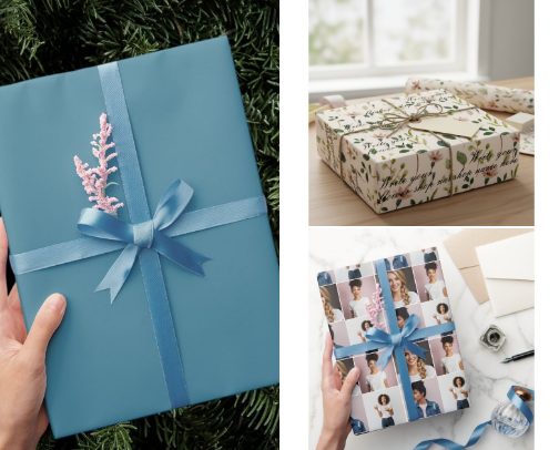 Creative Gift Wrapping Art cover photo collage