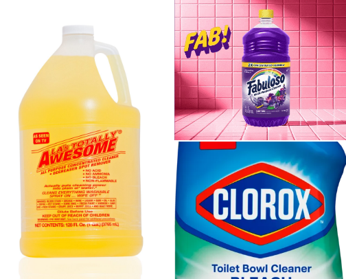Cleaning supplies that work's when you work cover photo collage