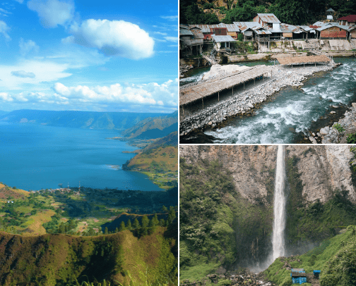3 tempat wisata yang harus dikunjungi di sumatera utara cover photo collage