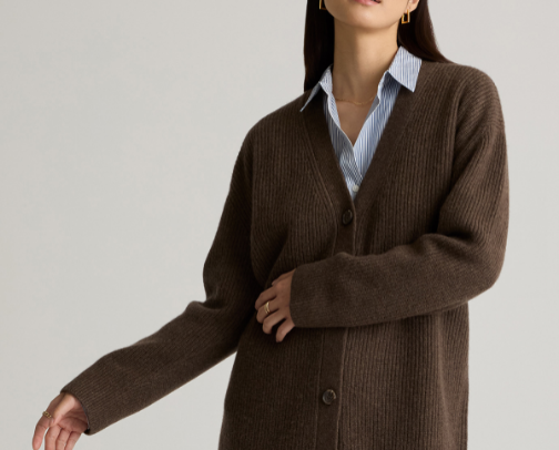 Mongolian Cashmere Oversized Boyfriend Cardigan Sweater cover photo collage
