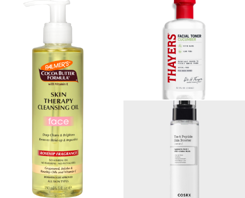 Facial products I love cover photo collage