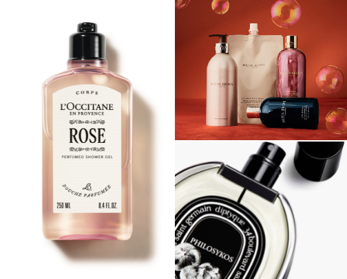 Perfumes, Soaps, and Candles. All things that smell amazing cover photo collage