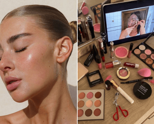 full face of budget friendly products cover photo collage
