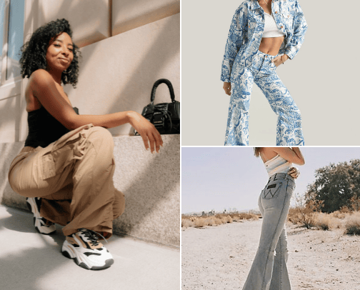 Jeans and pants cover photo collage
