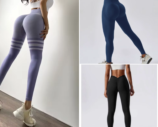 Cheap but high-quality push up leggings cover photo collage