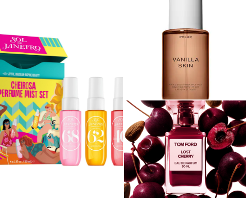 Parfumes and bodymist cover photo collage