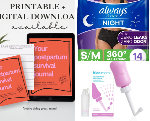 Postpartum Survival Go Tos cover photo collage