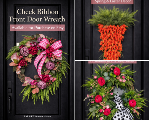 Signature Seasonal Wreaths for Styled Front Door cover photo collage