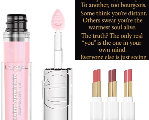 Loreal Lipgloss cover photo collage