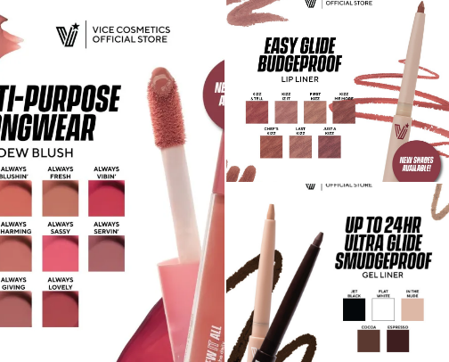 Vice Cosmetics cover photo collage