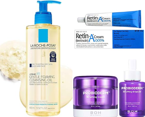 Evening/light skincare Routine cover photo collage