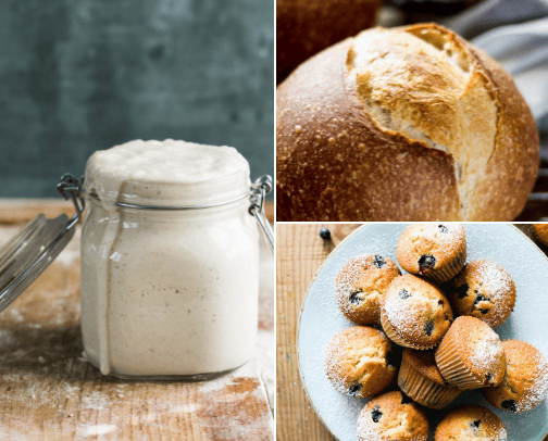 Sour dough recipes cover photo collage