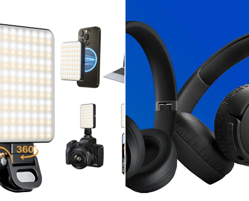 Gadgets and electronics cover photo collage