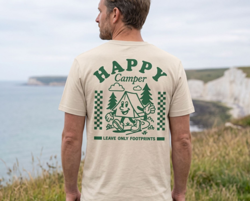 Campfire Vibes Camping T-Shirts for Outdoor Lovers🌳🏕️ cover photo collage