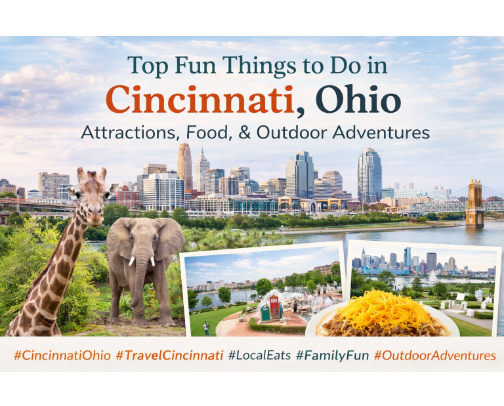 Top Fun Things to Do in Cincinnati, Ohio: Attractions, Food, & Outdoor Adventures cover photo collage