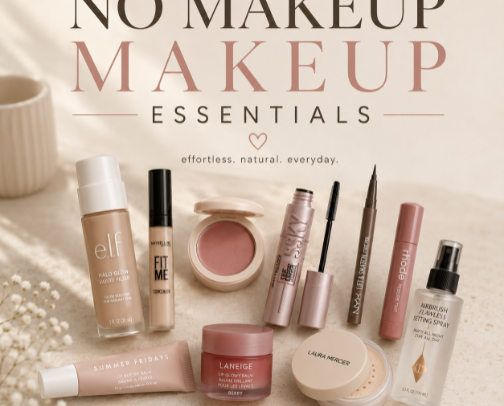 No Makeup Makeup Essentials cover photo collage