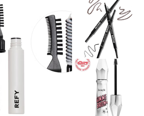 Eyes and eyebrows products cover photo collage