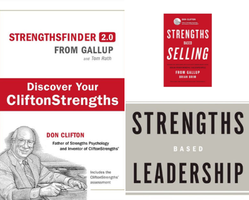 CliftonStrengths / StrengthsFinder Books with Assessment Code cover photo collage