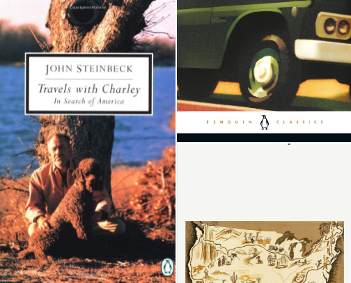 Read Online - Travels with Charley in Search of America companion reads for wanderers cover photo collage