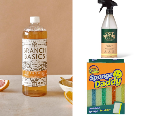 Cleaning supplies cover photo collage