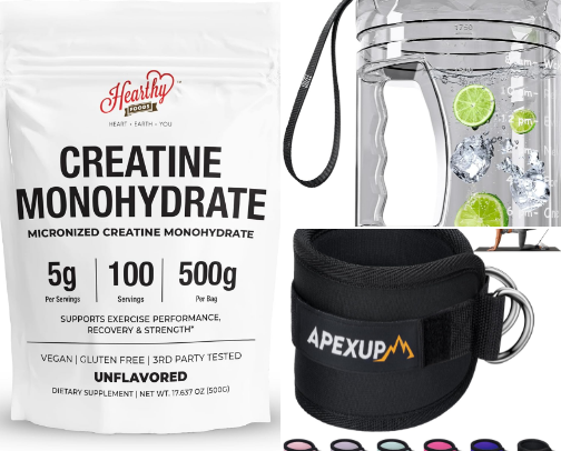 Muscle Building & Gym Essentials cover photo collage