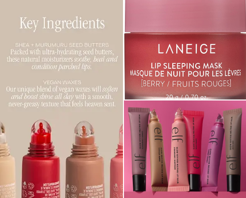 Favourite Lip products cover photo collage