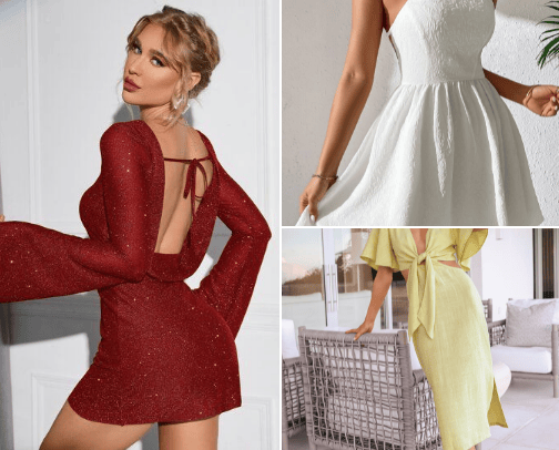 Women dresses cover photo collage