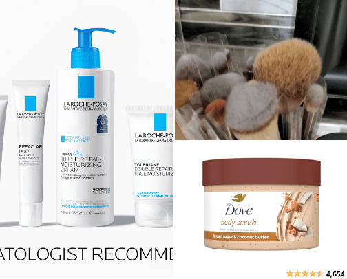 Beauty products I love cover photo collage