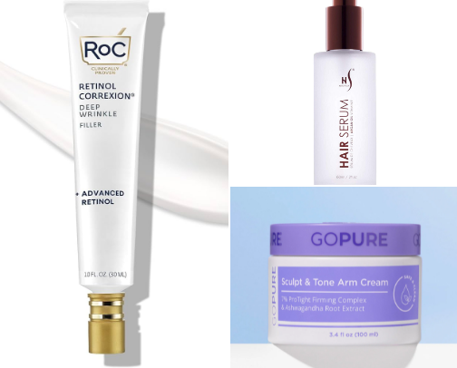Do it for the glowy skin girl. Beauty products that are goated. cover photo collage