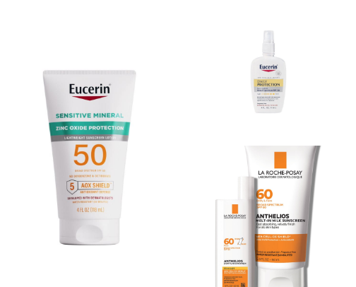 My favorite acne safe drugstore sunscreens cover photo collage
