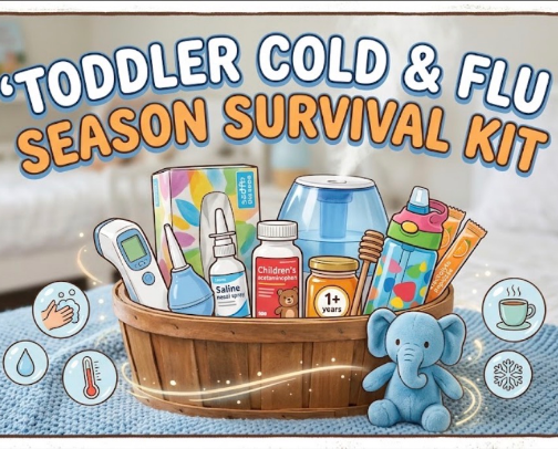 🤧 Toddler Cold & Flu Season Survival Kit 🤧 cover photo collage
