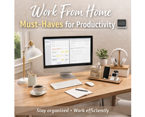 Work From Home Must-Haves cover photo collage