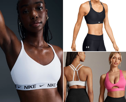 15 Best SPORTS BRAS  for Crushing Your Gym Workouts 🏋🏽‍♀️ cover photo collage