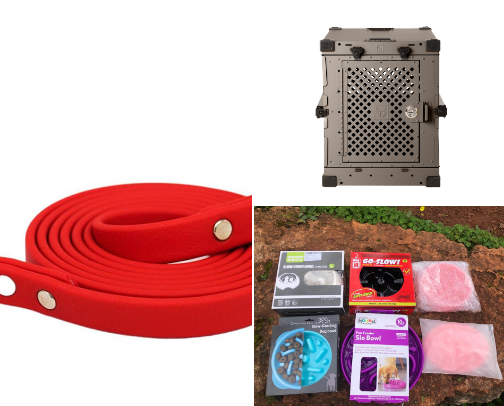 Dog items recommended from a dog trainer cover photo collage