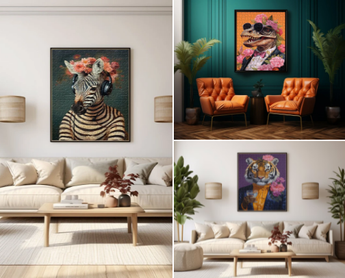 Wild & Wonderful: Animal Portrait Jigsaw Puzzles cover photo collage