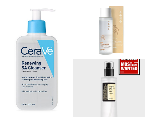 Affordable skincare you will always find on my vanity cover photo collage