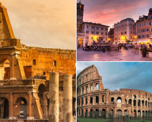 Rome 🤩 cover photo collage