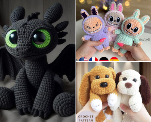Cutie Crochet Toys cover photo collage