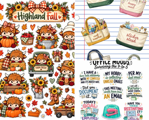 Stickers cover photo collage