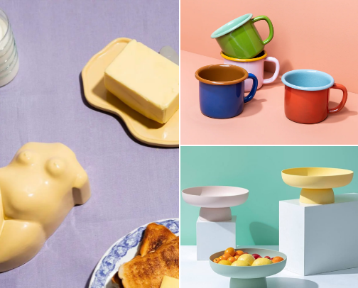 Funky Pastel Retro Kitchen cover photo collage