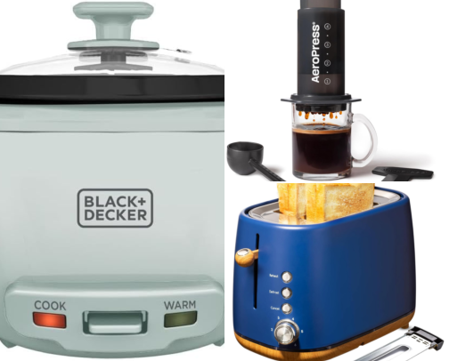 kitchen essentials in shades of blue/teal cover photo collage